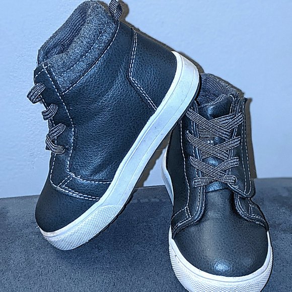 wonder nation Other - Wonder Nation Toddler Baby Boys Casual Hi Top Velcro Gray Boots Sneakers Size 7
